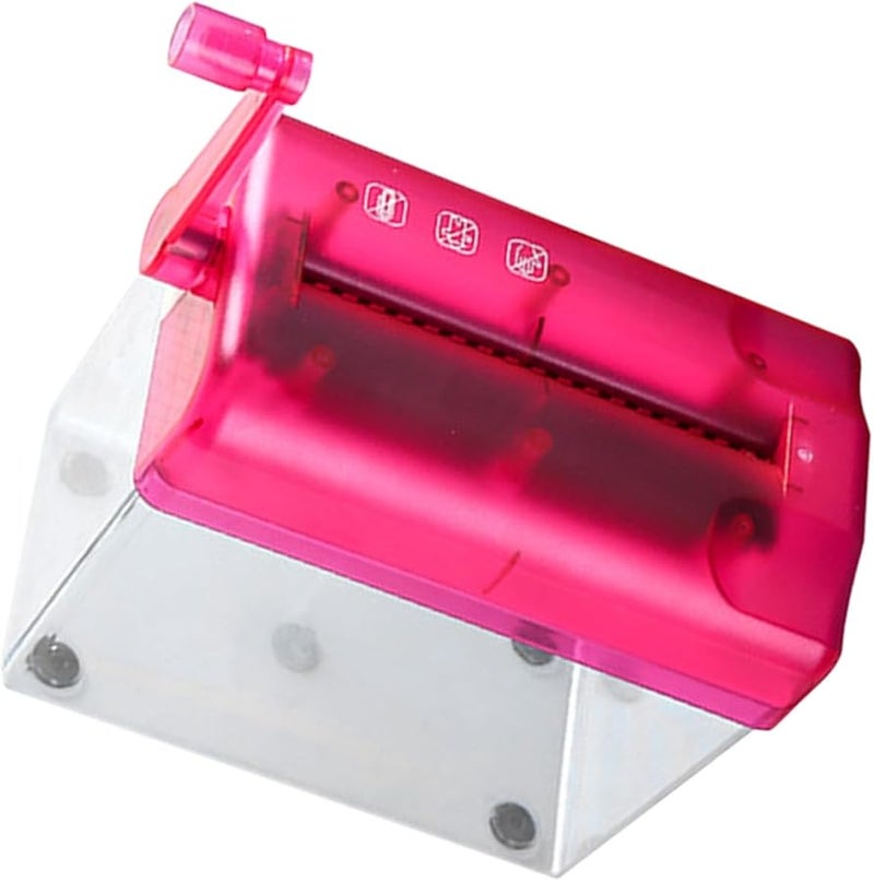 Manual Portable Paper Shredder for Home Office Desktop Document Security Red - Image 1